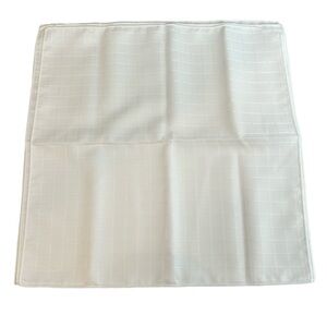 Cloth Napkin Set of 4 White Square Pattern